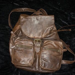 Leather backpack